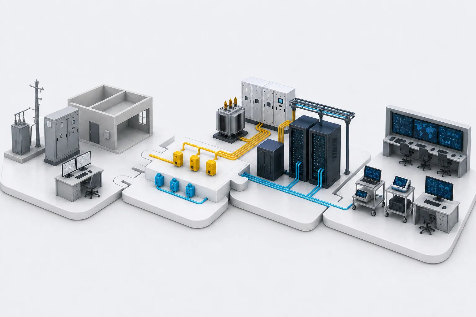 Representative service-related equipment coordination illustration